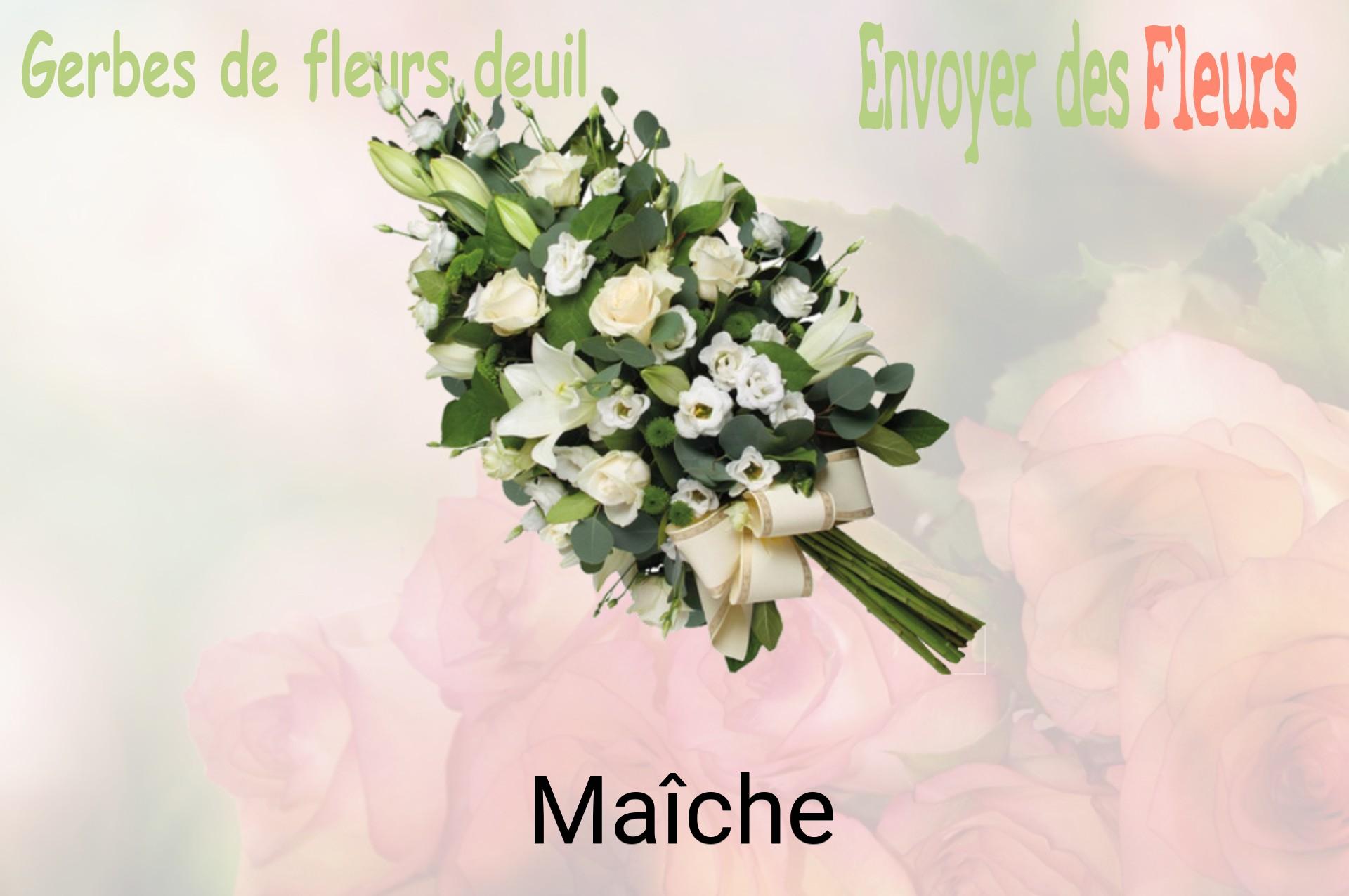 Gerbe de fleurs de deuil livrée à Maîche